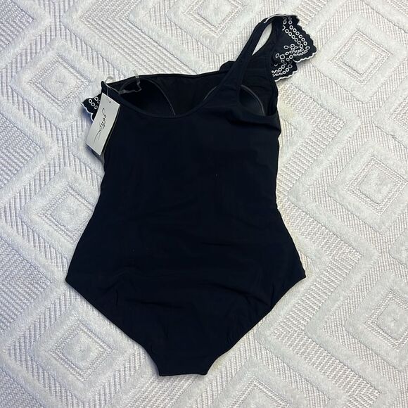 PROFILE BY GOTTEX LOLA RUFFLE ONE SHOULDER ONE PIECE SWIMSUIT - Picture 6 of 8